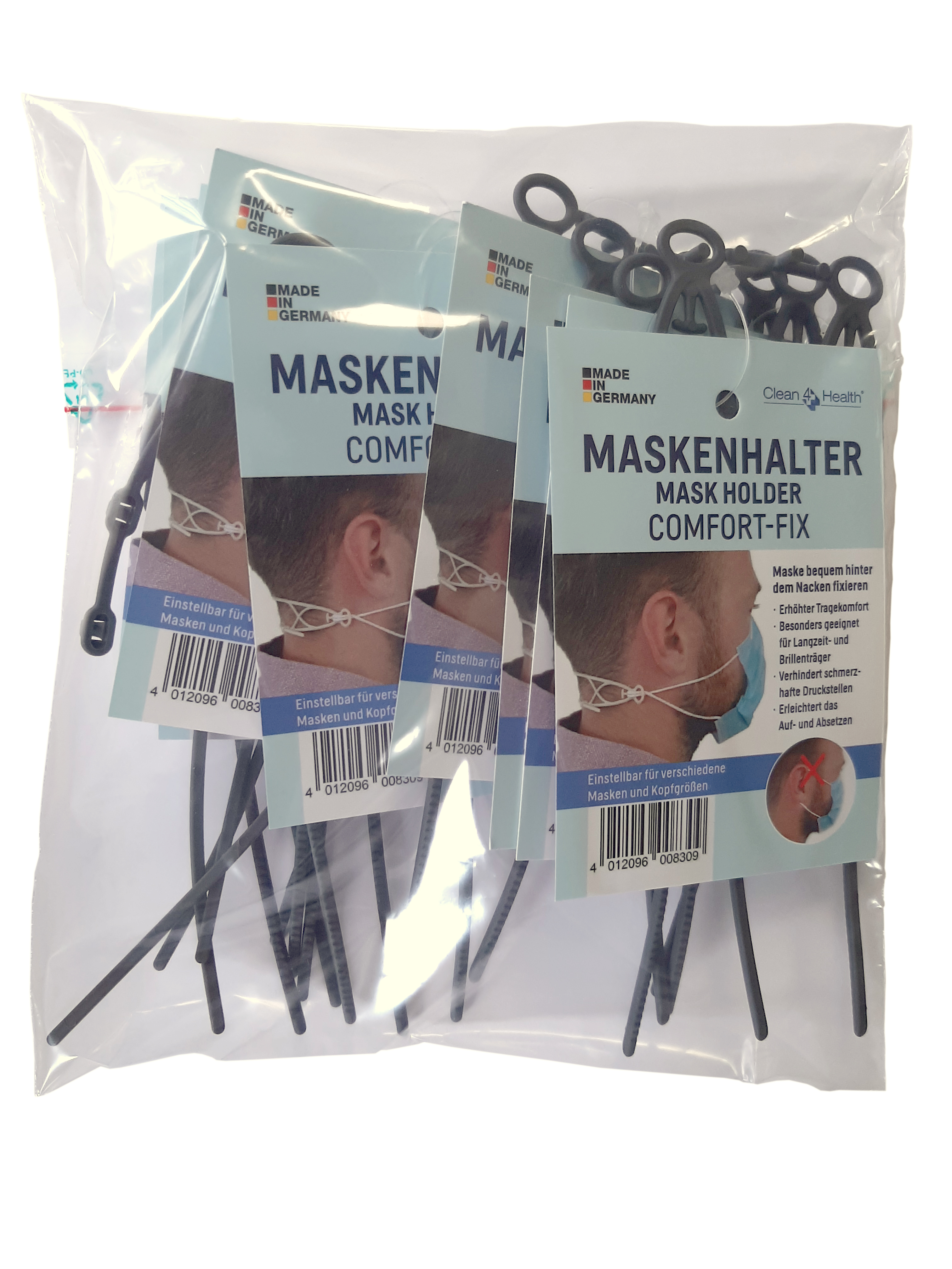 Maskenhalter Comfort-Fix 10er Pack anthrazit