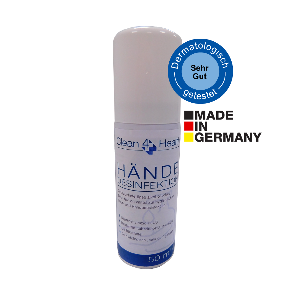 Handdesinfektionsmittel dermatologisch "sehr gut" (50ml Aerosol Spray)